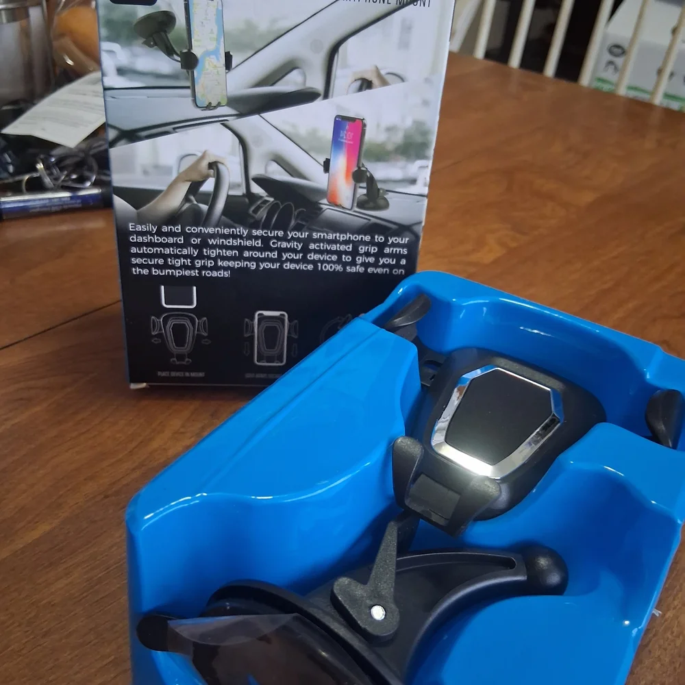 Black Gravity Grip Car Phone Holder